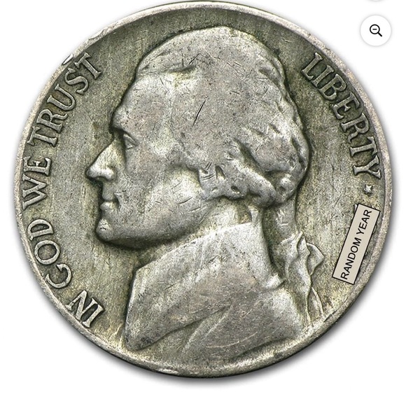 Us Mint Other - Silver ww2 Vintage Nickel Coin!